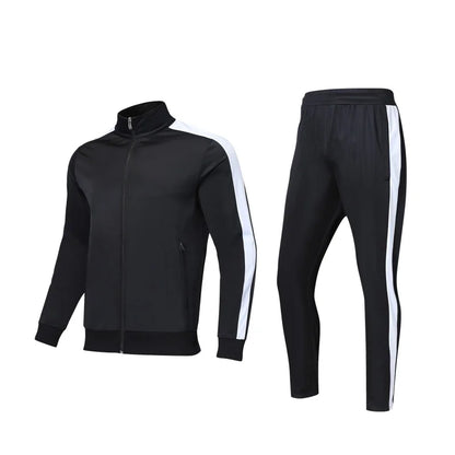 New Autumn Winter Adults Men Tracksuit Sets Full Zipper Kids Soccer Sets Male Tracksuits Casual Jogging Sports Wear