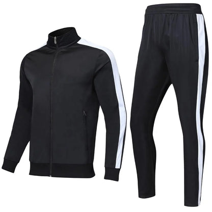 New Autumn Winter Adults Men Tracksuit Sets Full Zipper Kids Soccer Sets Male Tracksuits Casual Jogging Sports Wear
