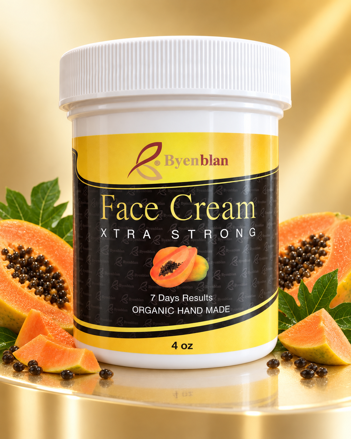 Byenblan Xtra Strong Papaya Face Cream – Brightening & Moisturizing | 4 oz