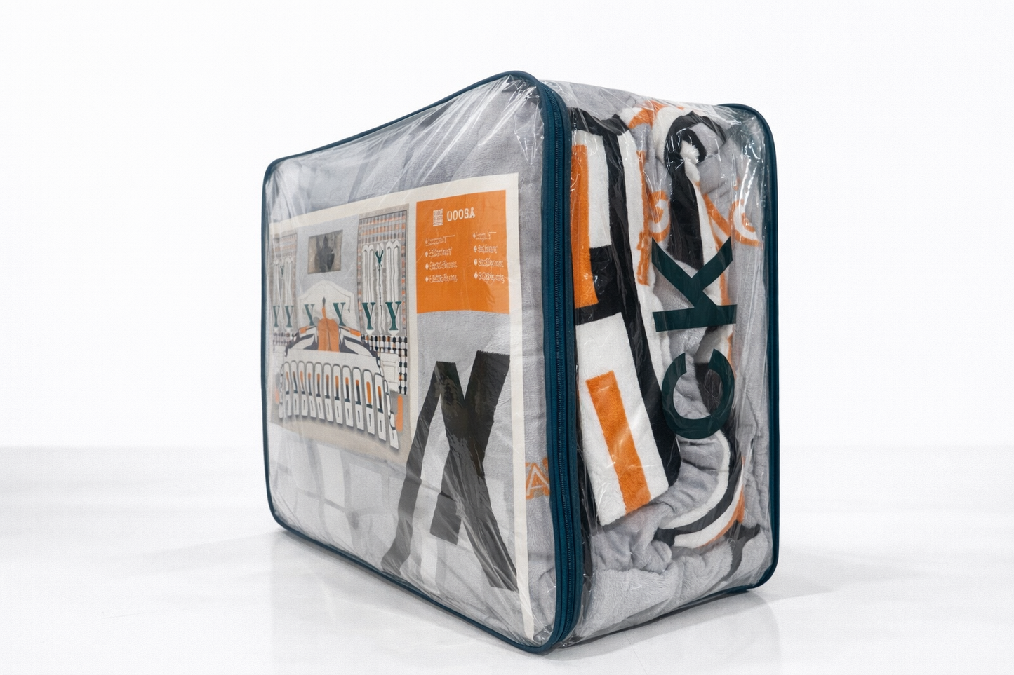 7-Piece Luxury Comforter Set with Curtains & Pillow Shams – Queen, King, Cal King – Pink Embroidered Bedding Set