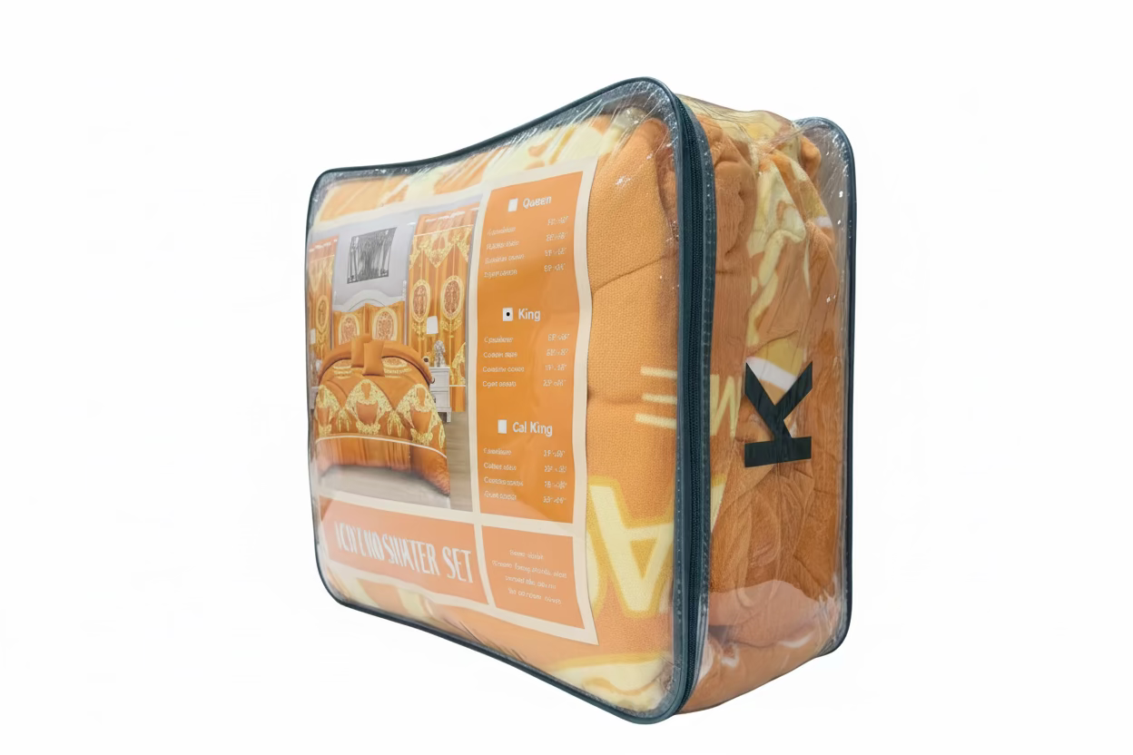 7-Piece Comforter Set with Matching Curtains – Complete Bedroom Bedding Set (Size King)