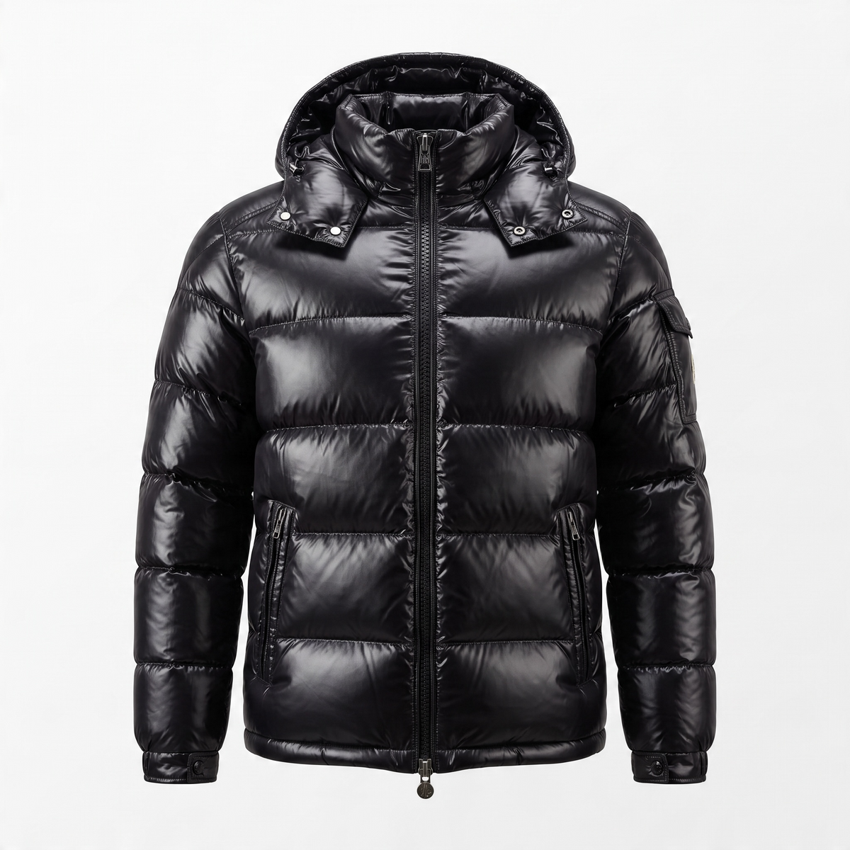 Men’s Premium White Goose Down Hooded Jacket – Stand Collar, Warm Winter Puffer Coat (M–3XL)