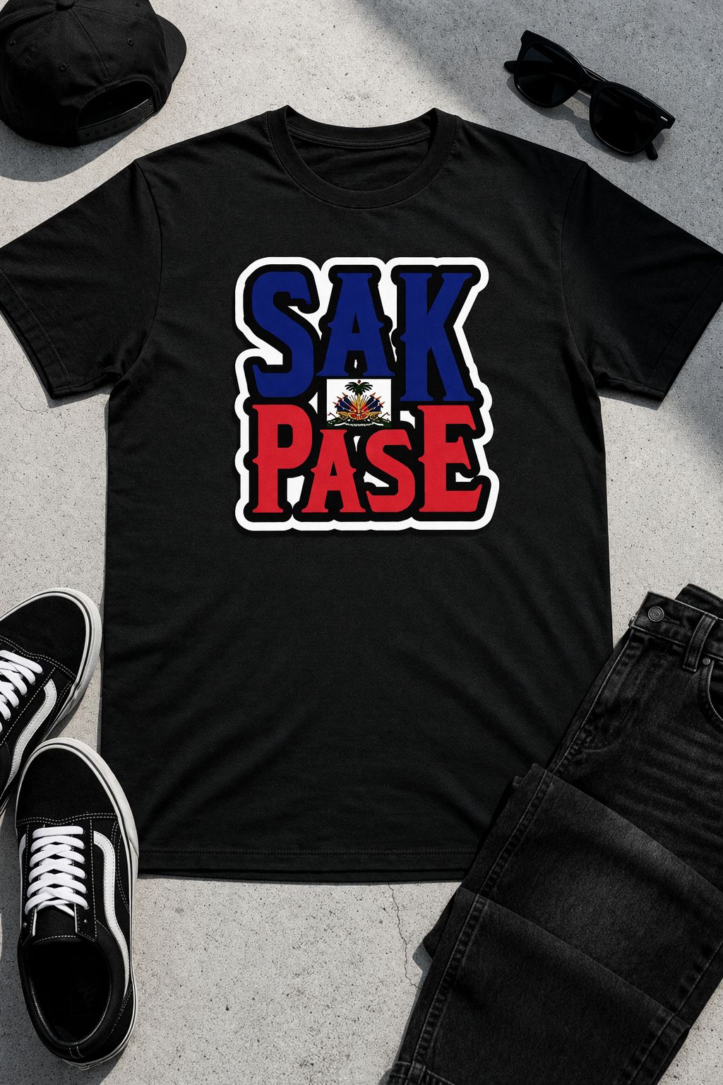 Haitian Flag Pride T-Shirt – “Sak Pase” Edition