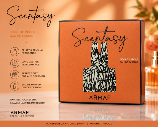 Armaf Scentasy Noir de Pêche Eau de Parfum – Fruity & Sophisticated Fragrance