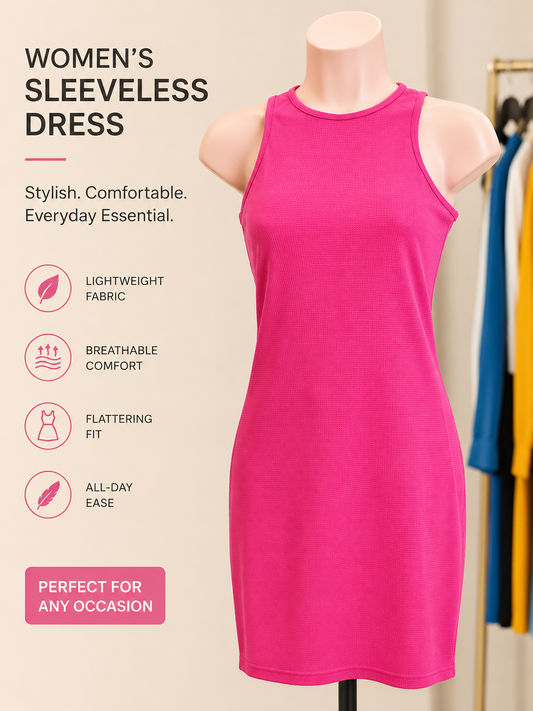 Women’s Sleeveless Textured Bodycon Dress