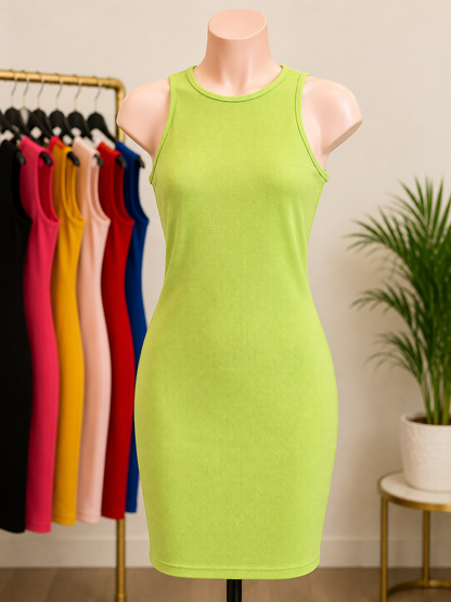 Women’s Sleeveless Textured Bodycon Dress
