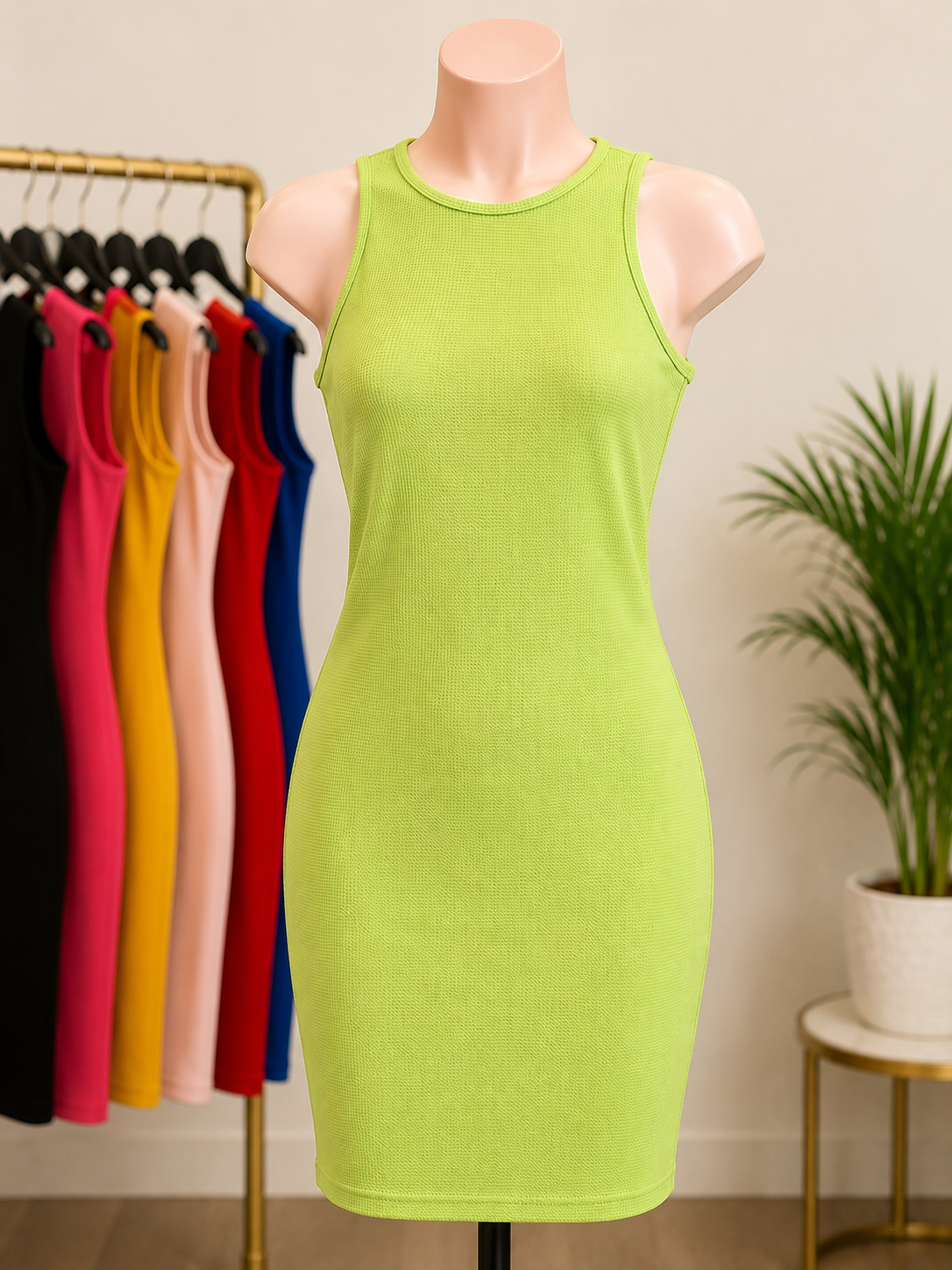 Women’s Sleeveless Textured Bodycon Dress