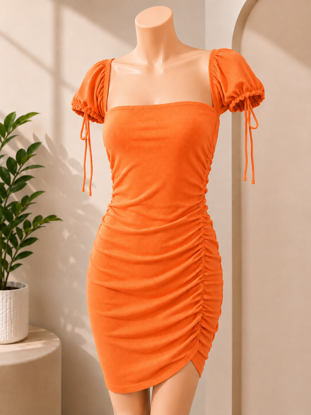 Women’s Ruched Mini Bodycon Dress