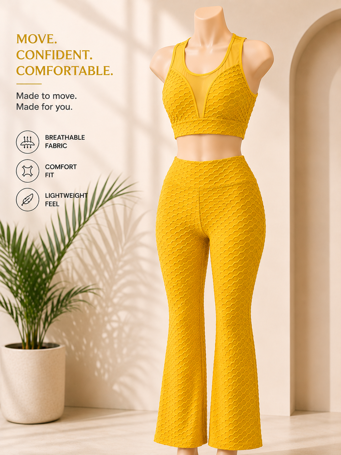 Women’s Pink Textured Activewear Set