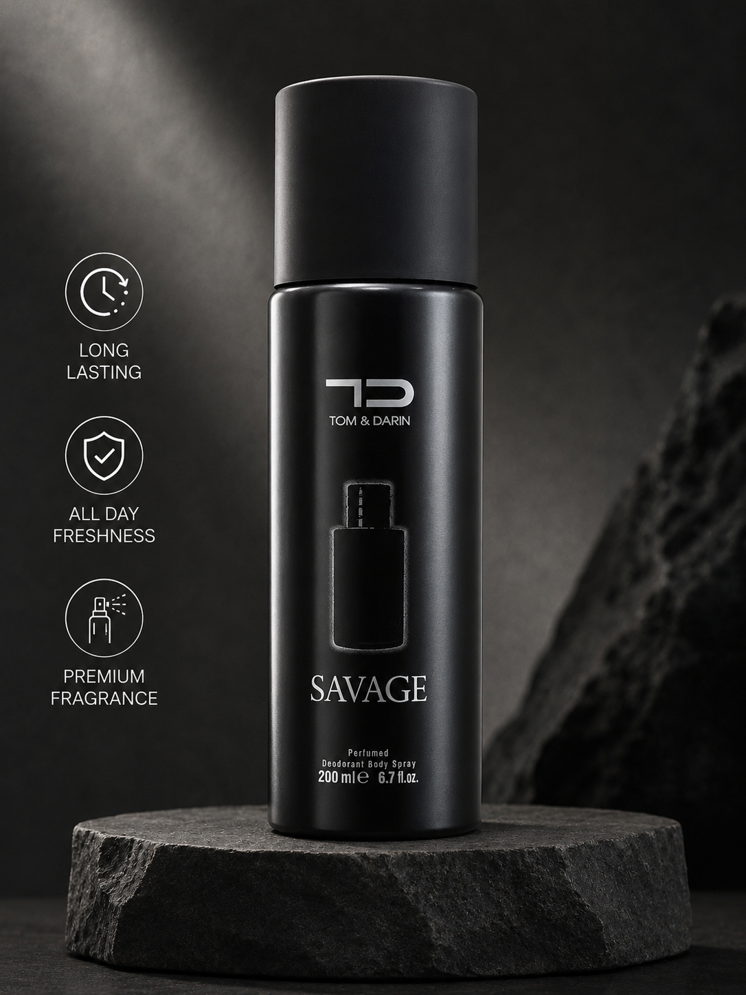Savage Men’s Body Spray – Premium Fragrance Mist (200ml)