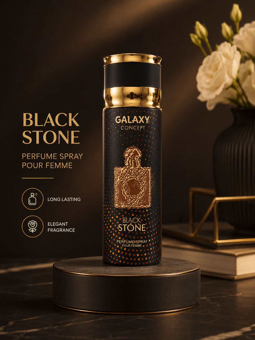 Galaxy Concept Black Stone Perfume Spray for Women