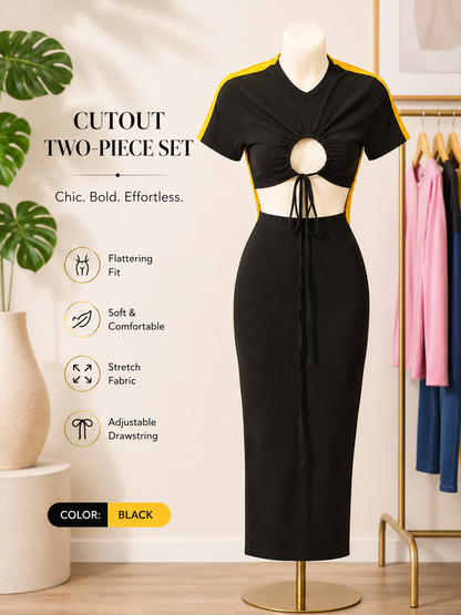 Cutout Two-Piece Maxi Set