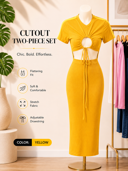 Cutout Two-Piece Maxi Set