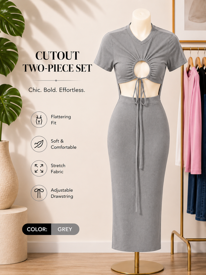 Cutout Two-Piece Maxi Set