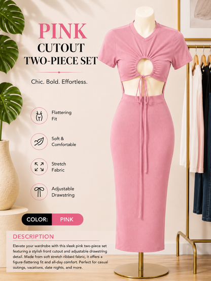 Cutout Two-Piece Maxi Set