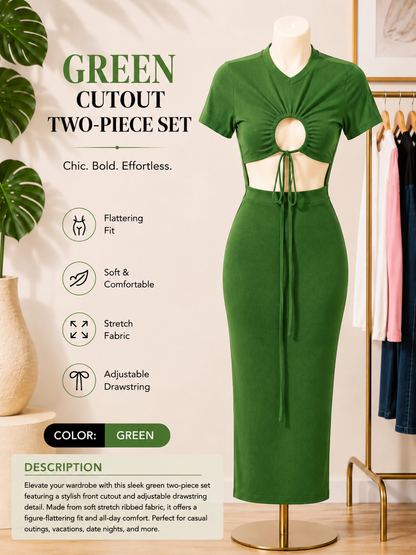 Cutout Two-Piece Maxi Set