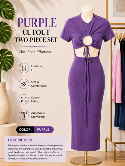 Cutout Two-Piece Maxi Set