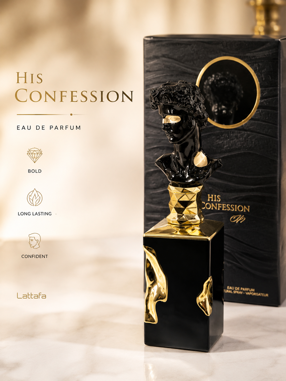 His Confession Eau de Parfum by Lattafa – 100ml