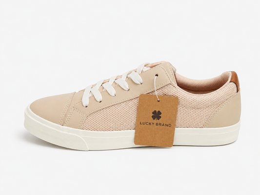 Lucky Brand Casual Lace-Up Sneakers – Beige