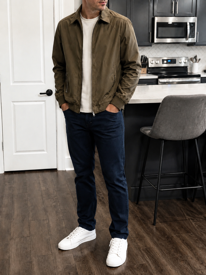 Lucky Brand Men’s Lightweight Utility Jacket – Olive