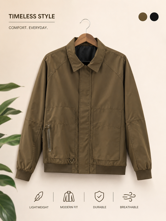 Lucky Brand Men’s Lightweight Utility Jacket – Olive