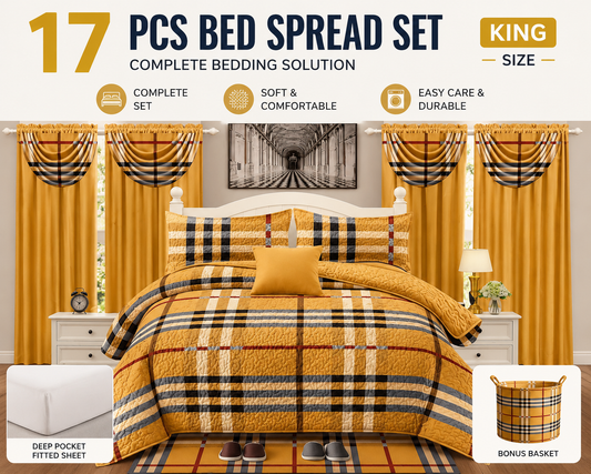 17-Piece King Bed Spread Set