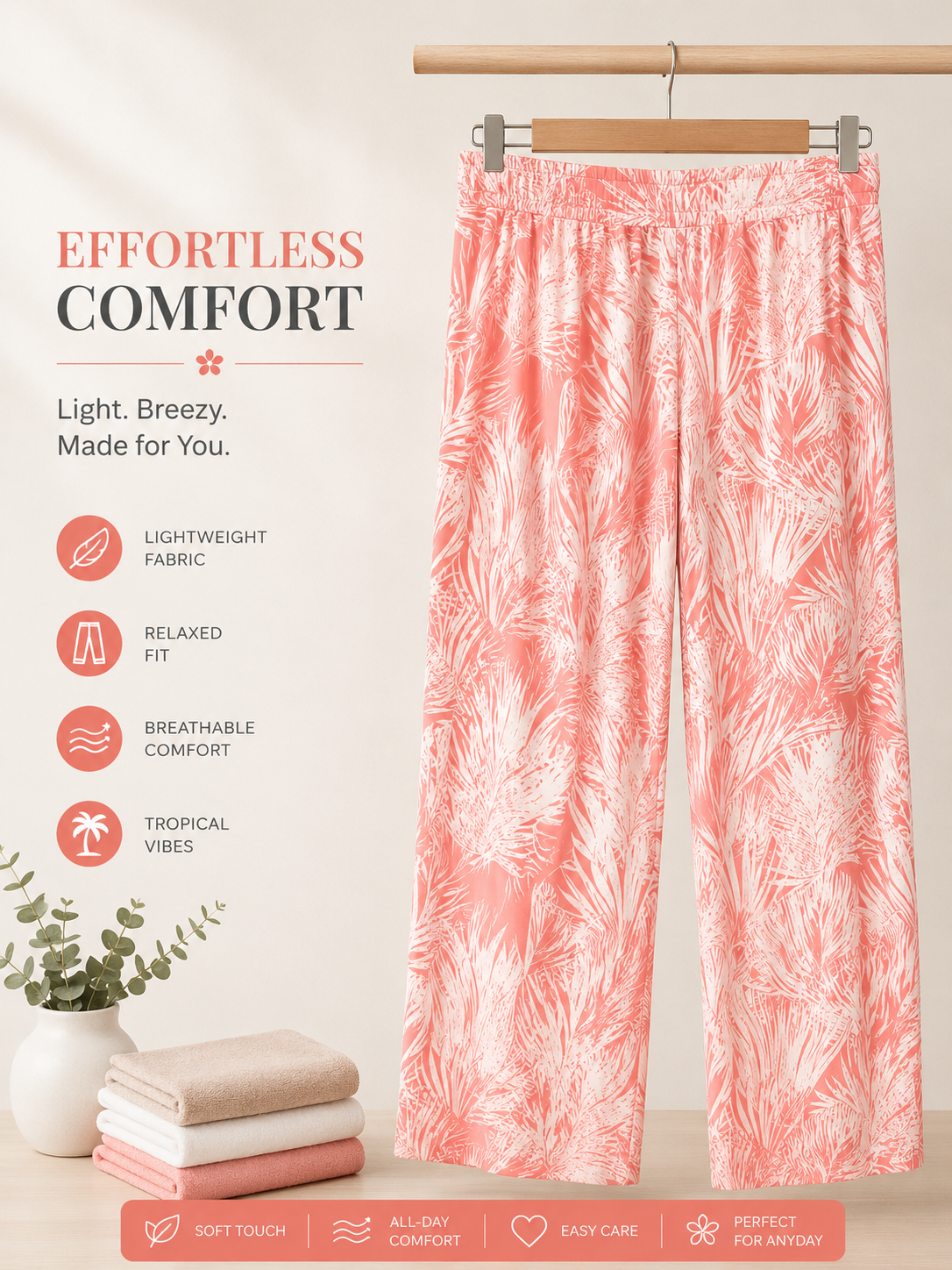 Tropical Breeze Wide-Leg Pants