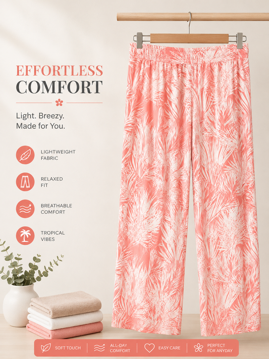 Tropical Breeze Wide-Leg Pants