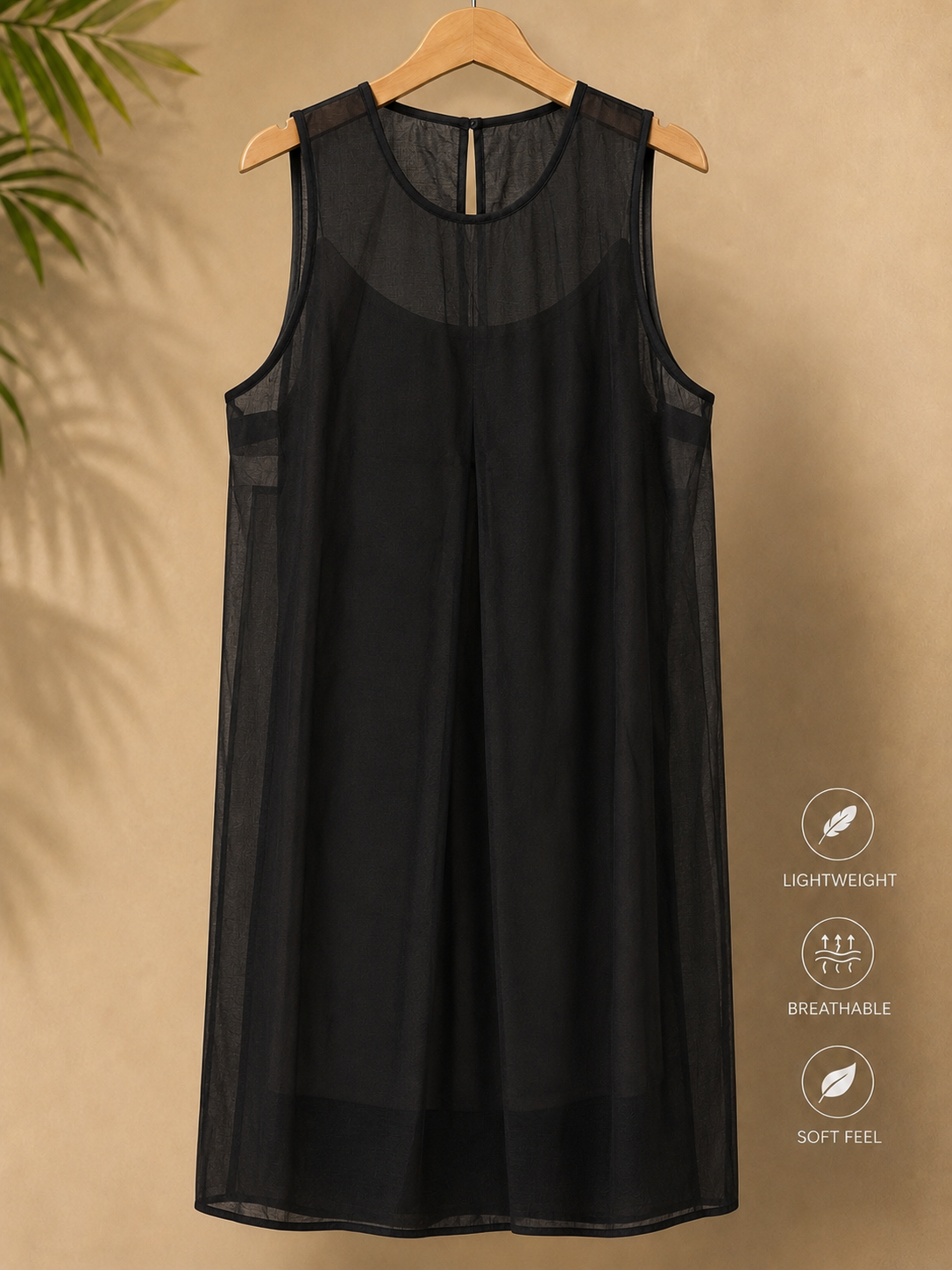 Sheer Sleeveless Cover-Up Dress