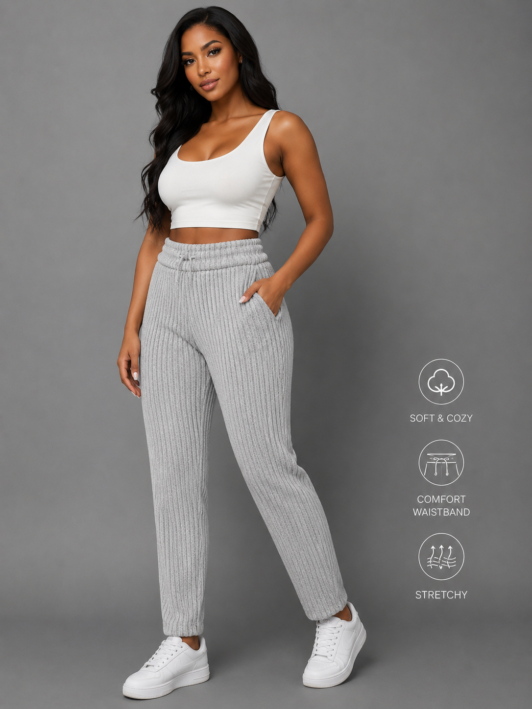Women’s Ribbed Knit Lounge Pants