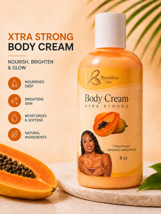 Byenblan Skin Xtra Strong Papaya Body Cream – 8 oz