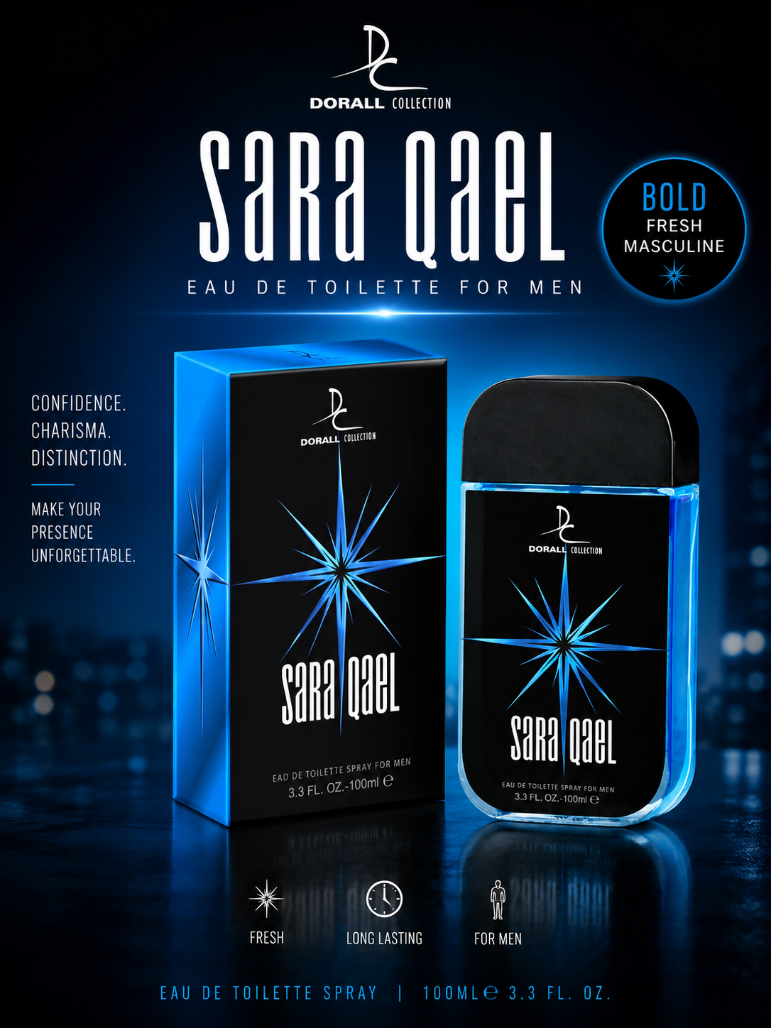 Saraqael 3.3 oz EDT for Men – Gourmand Oriental Scent
