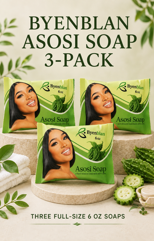 Byenblan Asosi Soap 6 oz 3-Pack Bitter Melon Face Body Cleansing Bars