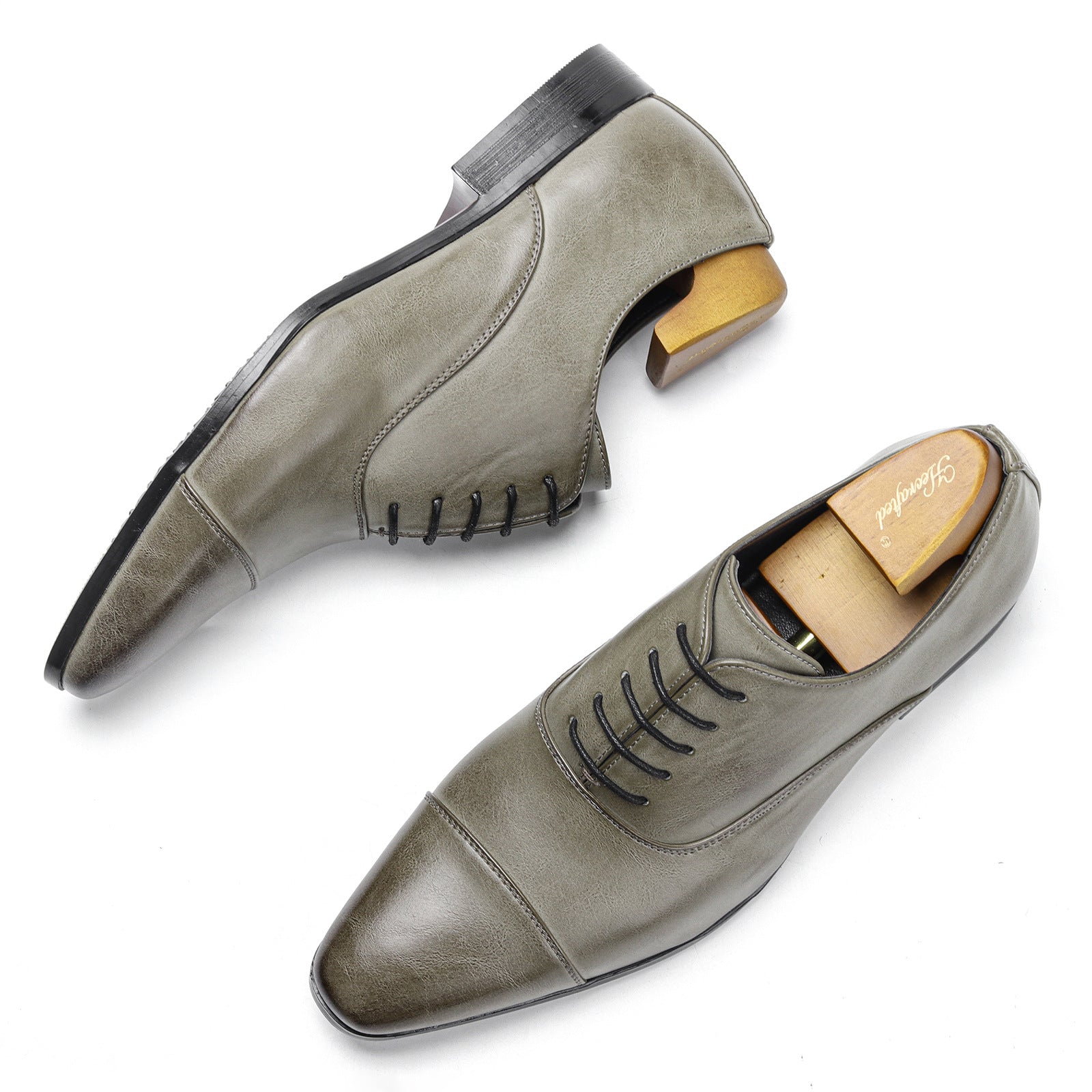 NEW VHigh-end Pointed Oxford Business Shoes Comfortable Classic British Retro Rub Colored Dress Shoes