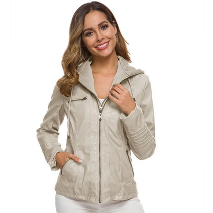 Winter Faux Leather Jacket Women Casual Basic Coats 2025 Ladies