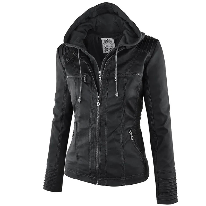 Winter Faux Leather Jacket Women Casual Basic Coats 2025 Ladies