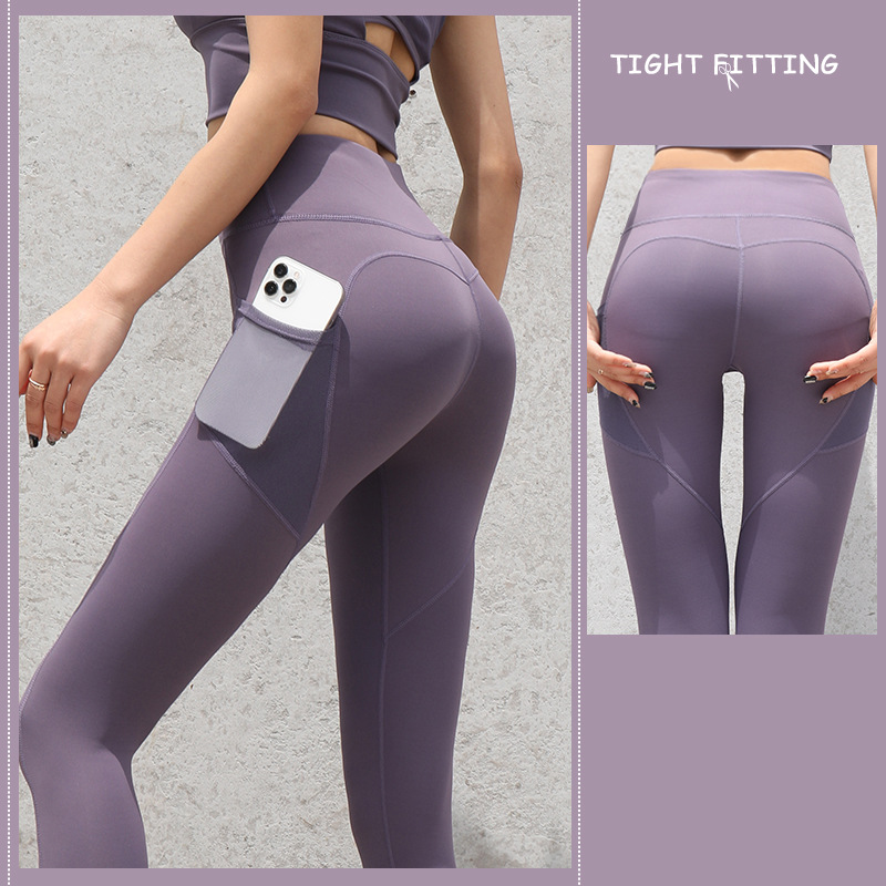 Gym Sport Seamless Leggings With Pockets Push Up High Waist Pants Women Fitness Running Yoga Pants