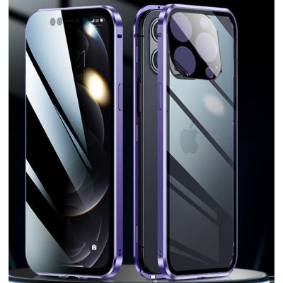 Privacy-proof Magneto Phone Case Double Sided Metal Frame