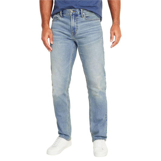 Mens Flex Stretch Slim Straight Jeans Classic Denim Menswear