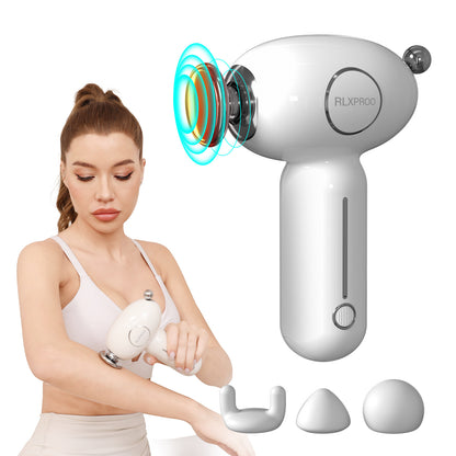 Mini Massage Gun - Deep Tissue Percussion Massager With Heating Function, 5 Speed Levels, Portable Muscle Relaxation For Athletes &amp; Recovery, USB Rechargeable