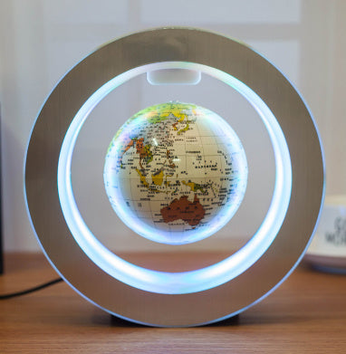 NEW Round LED World Map Floating Globe Magnetic Levitation Light Anti Gravity Magic