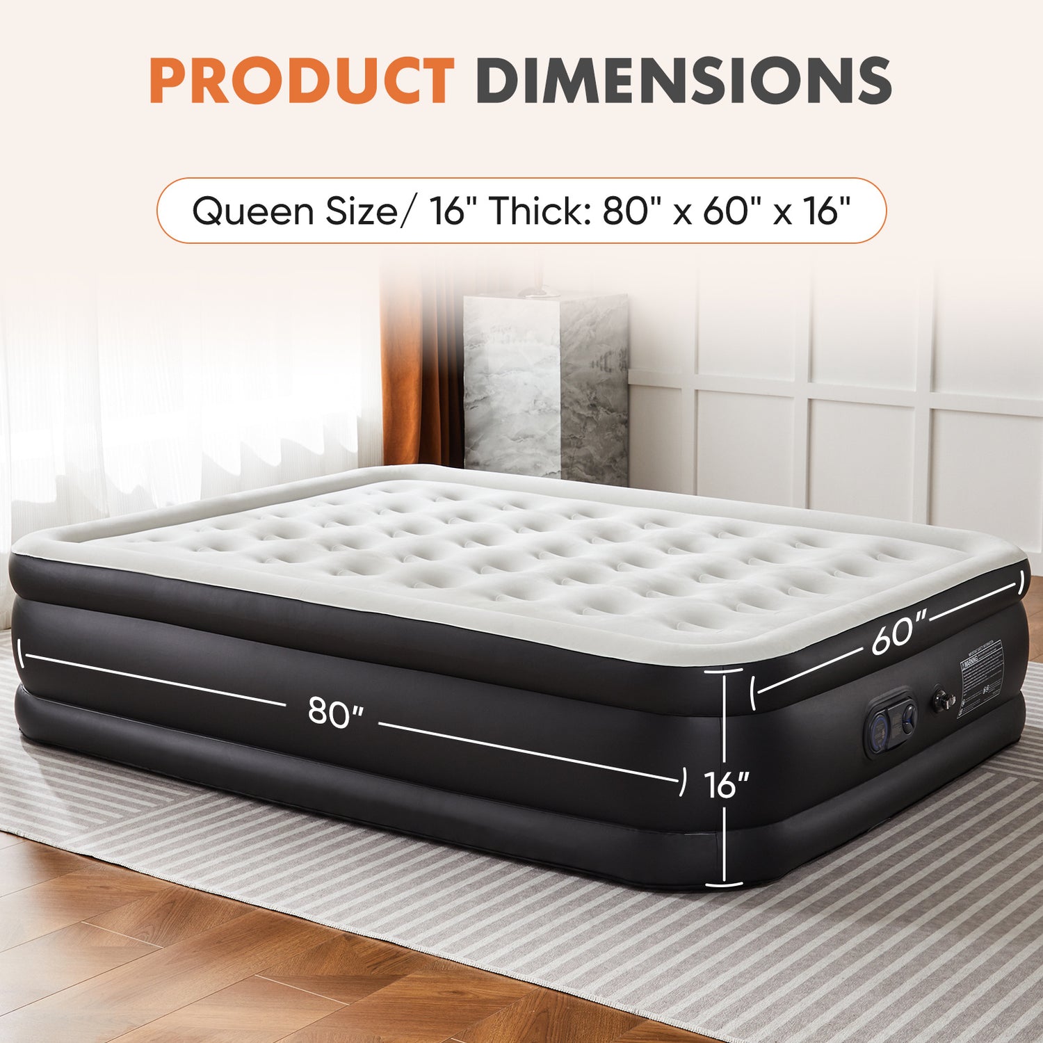NEW 18 Inch Inflatable Mattress Air Bed