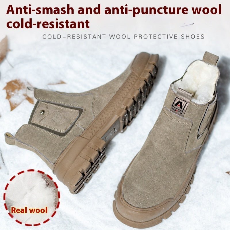 Anti - smashing And Anti - penetration Winter Thickened Work Shoes Men - JonaStore