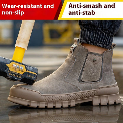 Anti - smashing And Anti - penetration Winter Thickened Work Shoes Men - JonaStore