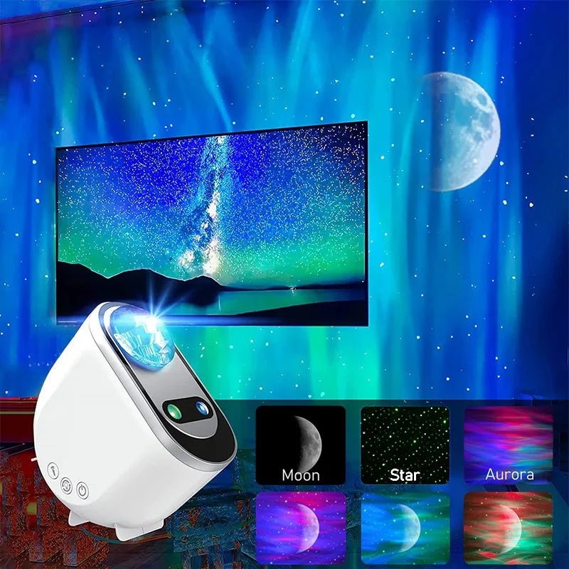 Aurora Borealis Starlight Projectors LED Galaxy Star Atmosphere Galaxy Night Light Home Bedroom Sky Moon Lamp Room Decor Gift - JonaStore