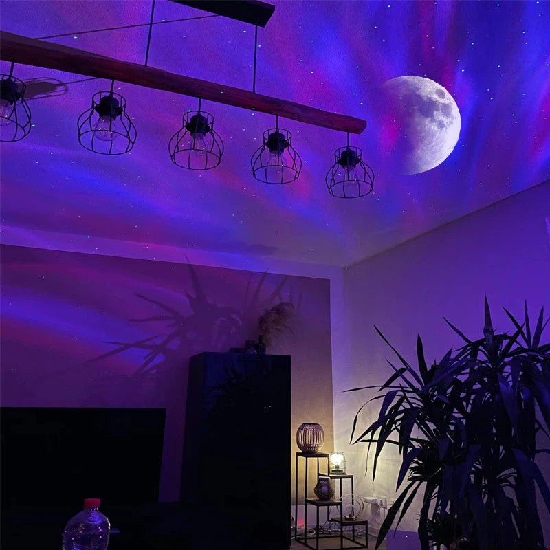 Aurora Borealis Starlight Projectors LED Galaxy Star Atmosphere Galaxy Night Light Home Bedroom Sky Moon Lamp Room Decor Gift - JonaStore