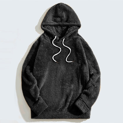 Autumn And Winter Thickening Double - sided Velvet Casual Loose Long - sleeved Hooded Sweater - JonaStore