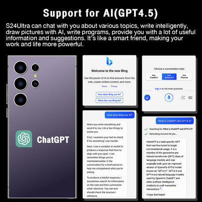 NEW S24 Ultra Cell Phones 5G Unlocked Phones smartphone with Tool Pen