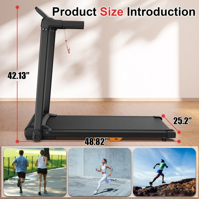 Foldable Electric Treadmill – 2.5HP Motor, 0.5–7.5 MPH, LED Display, 265 lbs Capacity, 12 Programs