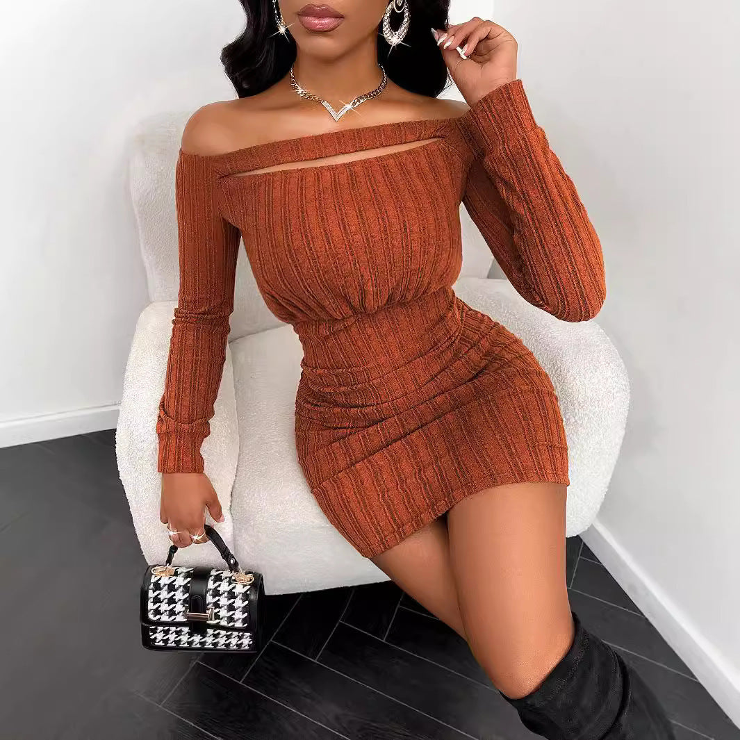 Hollow Sexy Long Sleeve Dress